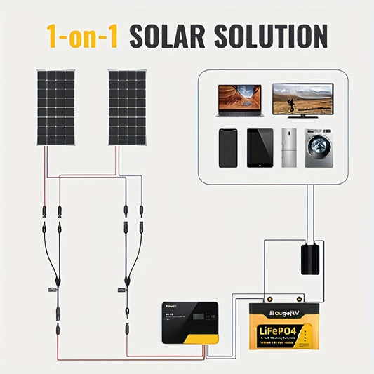 Solar Y Branch Connectors Long Solar Panel Parallel Connectors