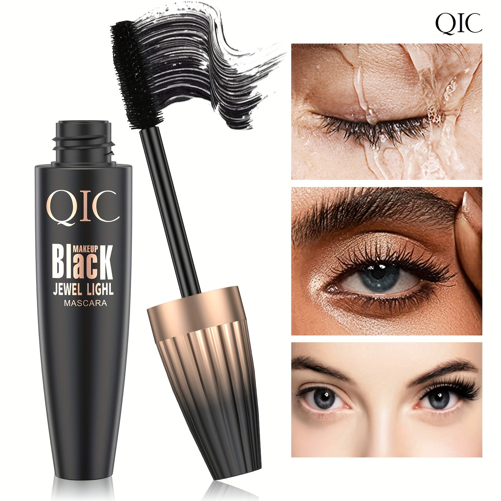 Volumizing Waterproof Mascara, Long Lasting Curling Lashes