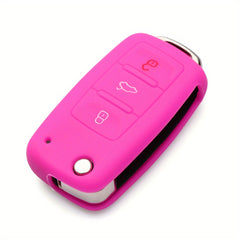 Leather Car Key Case Holder Cover Wallet Protector