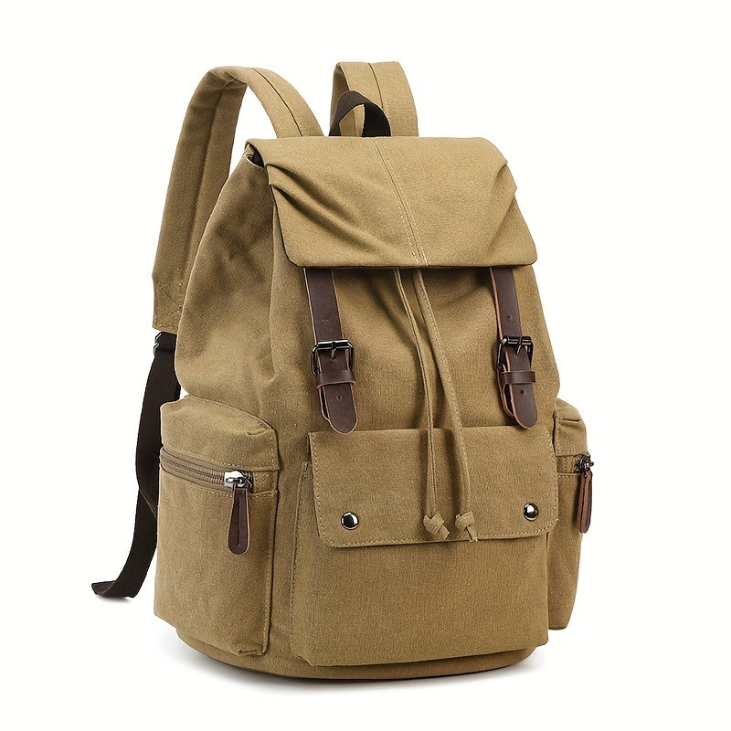 Canvas Backpack with Laptop Compartment & Adjustable Straps