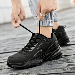 Men's Block Letter Print Chunky Sneakers