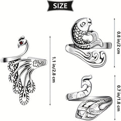 Adjustable Finger Thimble Yarn Holder Ring Crochet Counter Kit Stitch Marker