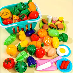 Kids' Fruit & Veggie Cutting Set Kitchen Toys - Christmas Thanksgiving