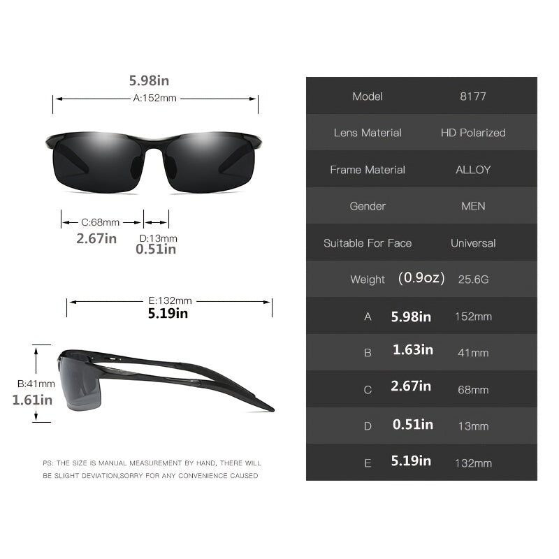Men's Polarized Sunglasses Outdoor Sports Driver Fishing UV400