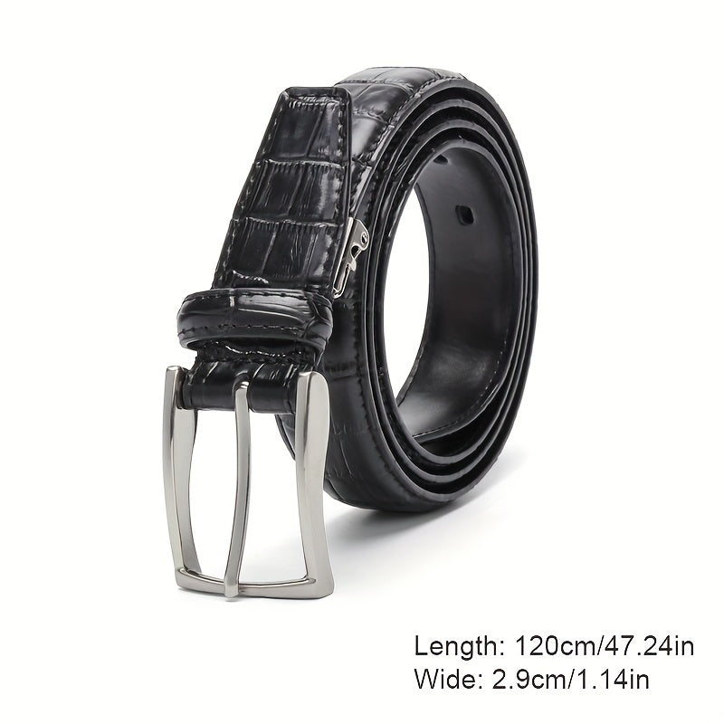 Leather Buckle Belt Men's Business Belt for Suit Pants