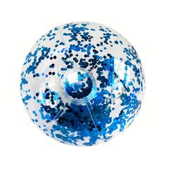 1pc Inflatable Sequin Beach Ball - Vibrant Multicolor Water & Sand Ball