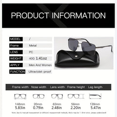Top Bar Aviator Sunglasses UV400 Sun Shades for Driving