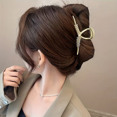 Wheat Shape Hair Claw Shark Claw Back Head Hair Clip for Women