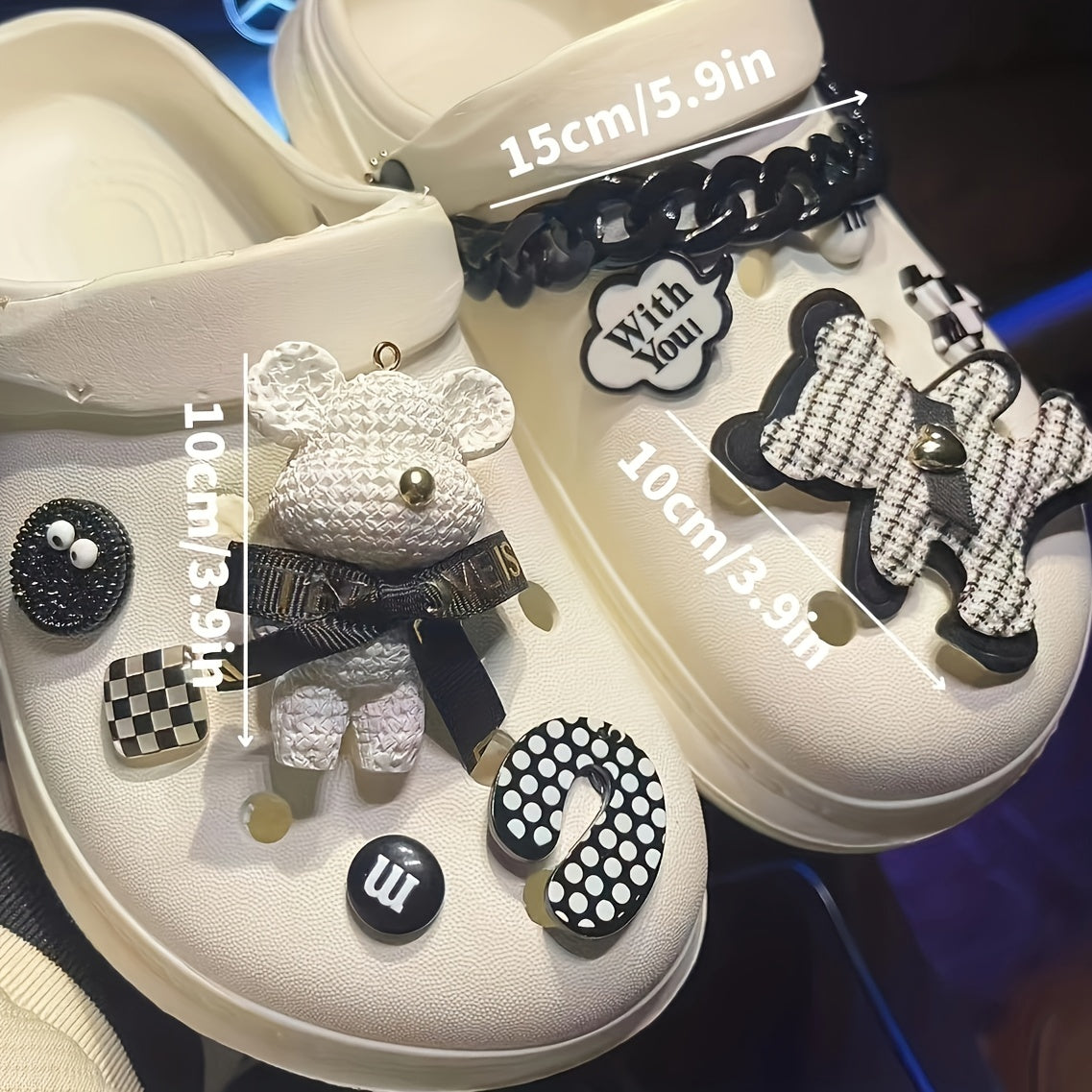 Bear Series Shoe Charms For Clogs - DIY Garden Shoe Decoration