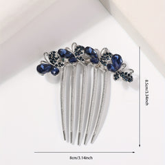 Rhinestone Butterfly Hair Comb Hair Pin Hair Decoration For Women Girls
