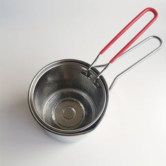 Stainless Steel 40oz Deep Fryer Pot with Handle & Basket