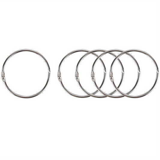5 Packs 7.62 cm Loose Leaf Binder Rings Nickel Plated Steel