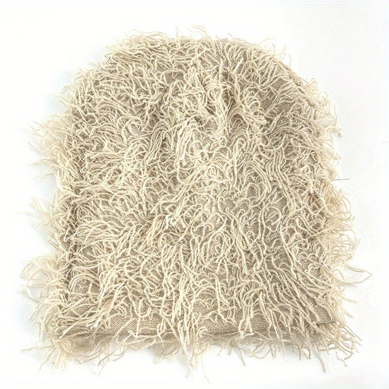 Camouflage Windproof Knit Beanie Hat for Men and Women