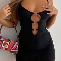 Y2K Cutout Heart Sling Dress