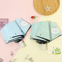 Automatic Vinyl 8 Bone Dual purpose Sun Umbrella