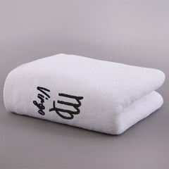 Soft Cotton Face Towel with Constellation Embroidery Pattern