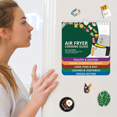 Air Fryer Cheat Table Magnet Cooking Guide Booklet