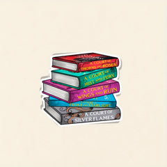 ACOTAR Book Stack Vinyl Sticker - Vibrant & Durable Adhesive