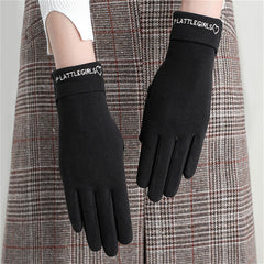 Women's Winter Velvet Touch Screen Gloves for Outdoor Cycling - Keep Warm