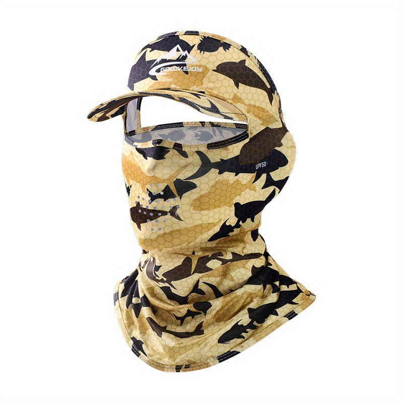 Summer Camouflage Sunscreen Face Mask Soft Cap Breathable