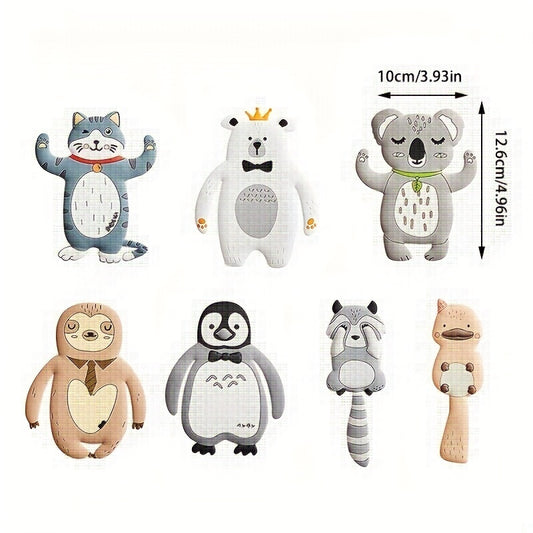 Cartoon Animal Hooks Nail Curved Sticky Hooks PVC Back Door Hooks