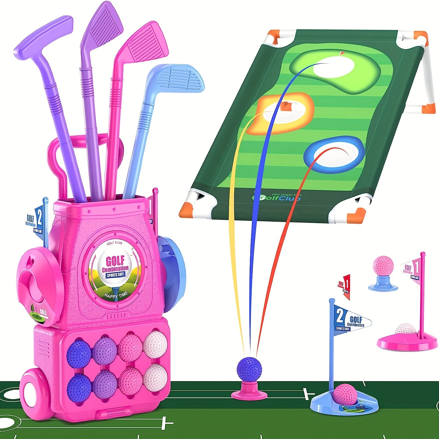 Kids Golf Club Toddler Golf Set with 8 Balls and Putting Pad