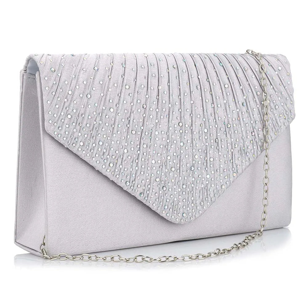 Yellow Envelope Clutch Purse Women Wedding Handbag Evening Party Bag
