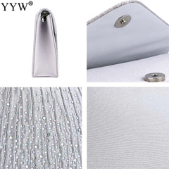 Yellow Envelope Clutch Purse Women Wedding Handbag Evening Party Bag