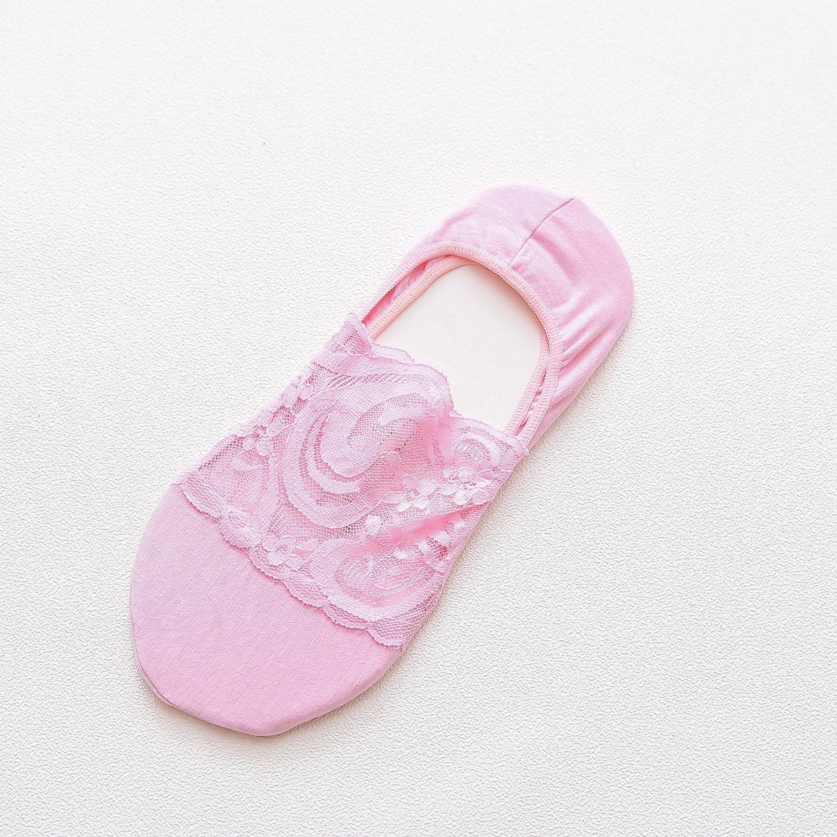 5prs Women's Lace Floral Boat Hidden Socks