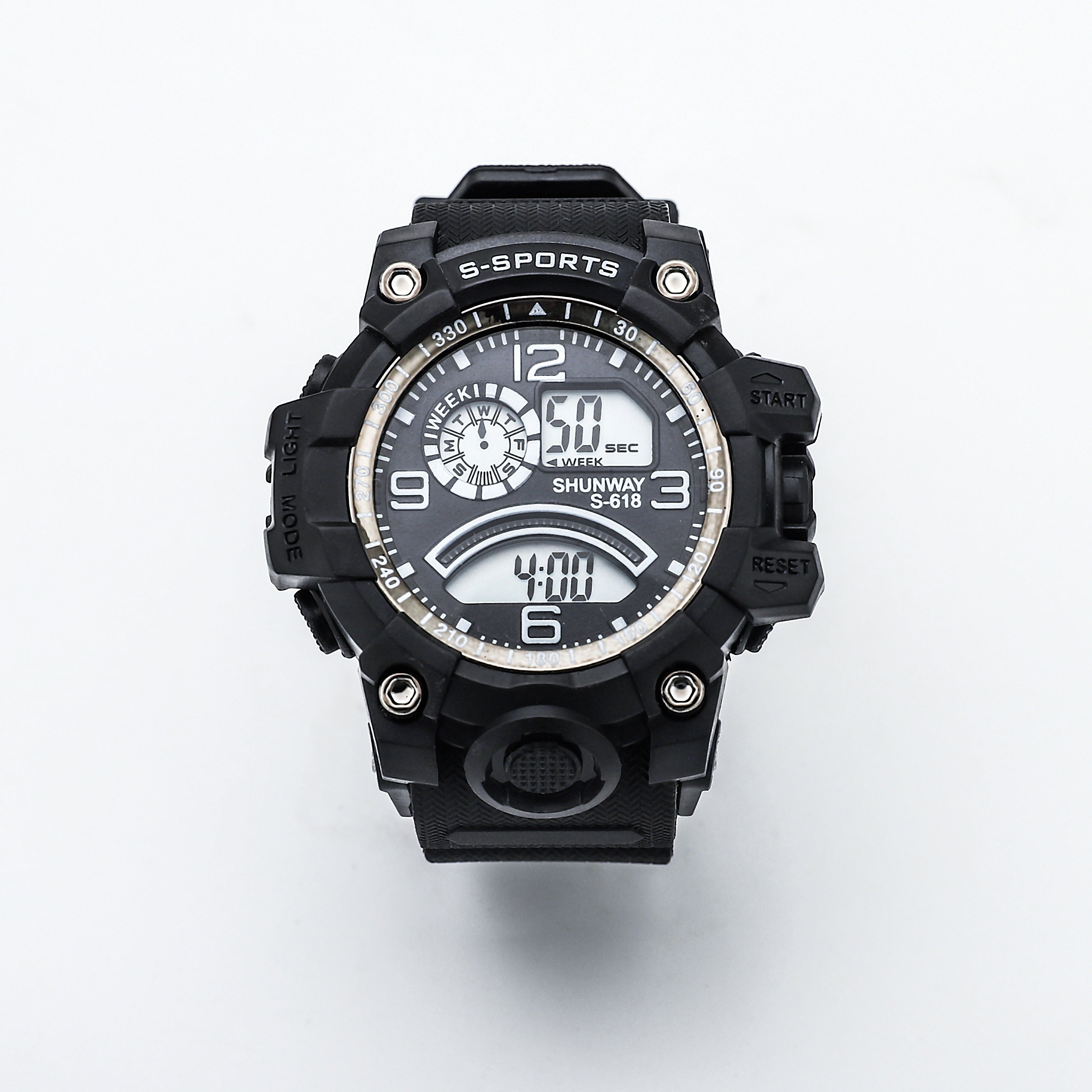 Unisex Military Watch Multifunction Waterproof Alarm Clock