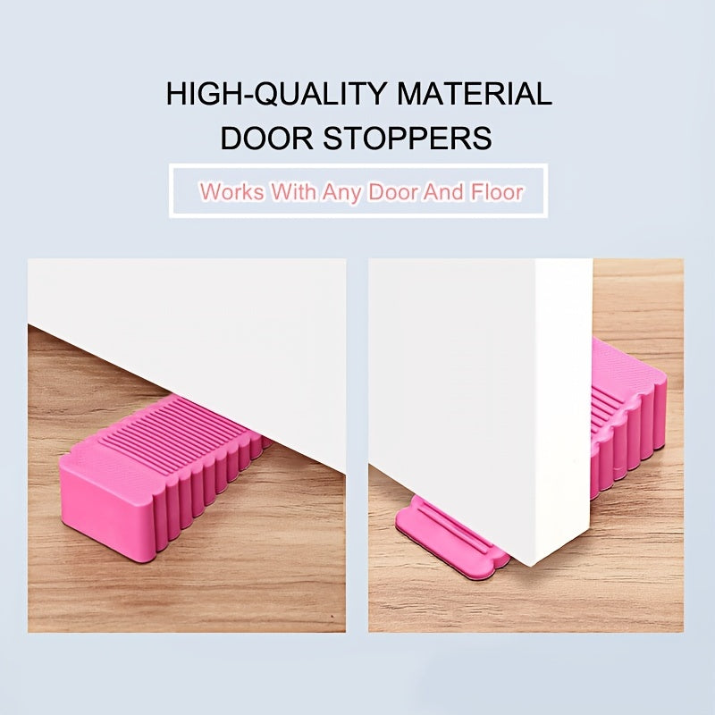 Door Bottom Stop Door Wedge Windproof Fixed Rubber for Door Gap Up to 1