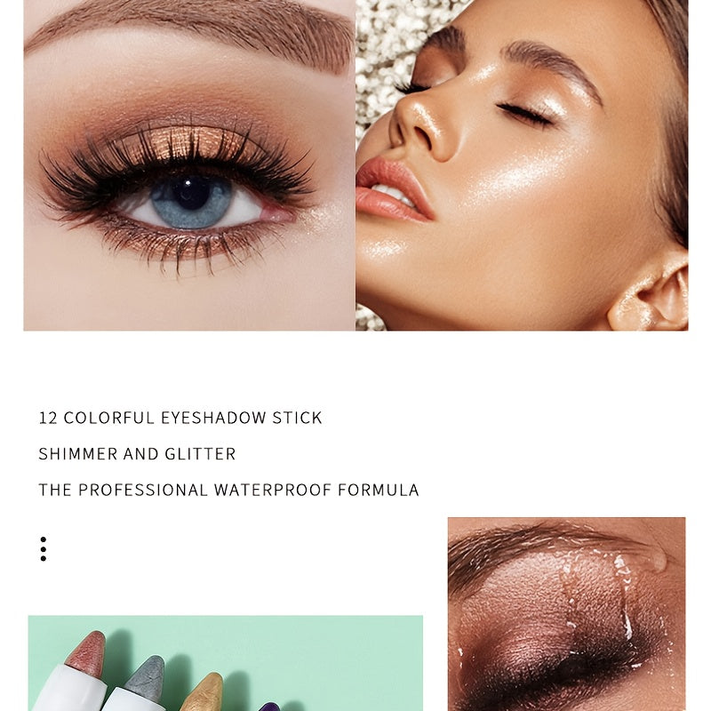 Multicolor Eyeshadow Pen Waterproof Highlighter Stick