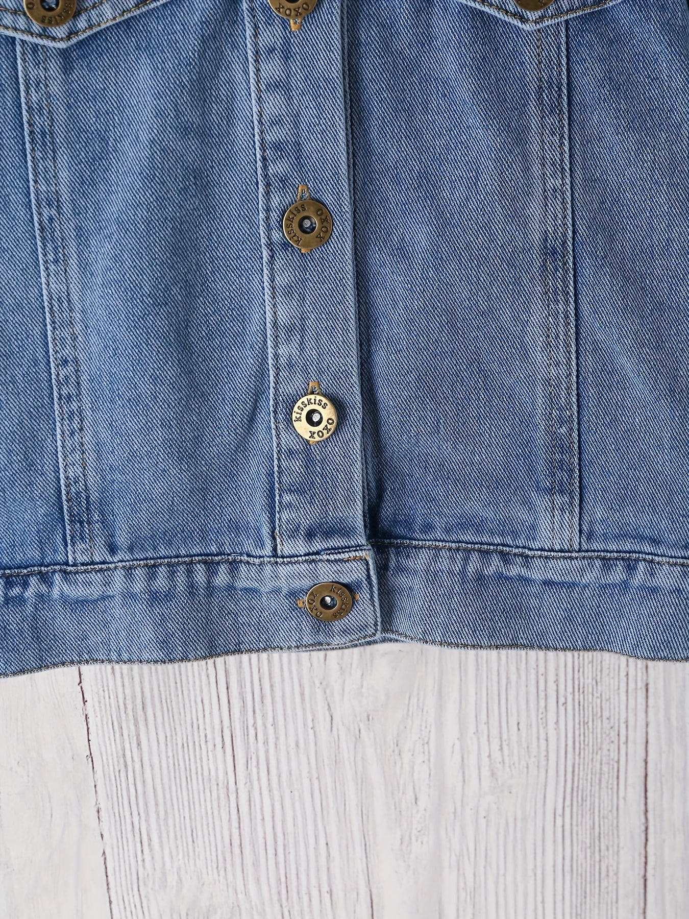 Boys Denim Jacket Button Down Lapel Coat