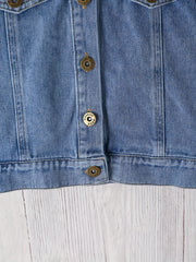 Boys Denim Jacket Button Down Lapel Coat