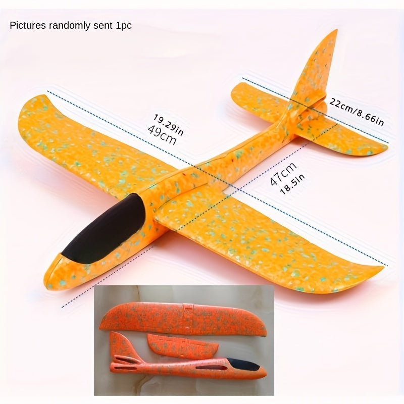 Colorful Hand Thrown Foam Glider Toy Aircraft Flat Flight Modes