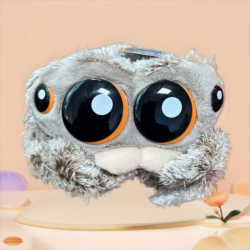 Adorable Spider Plush Toy Doll Soft Brown Stuffed Animal Large Eyes Perfect Gift
