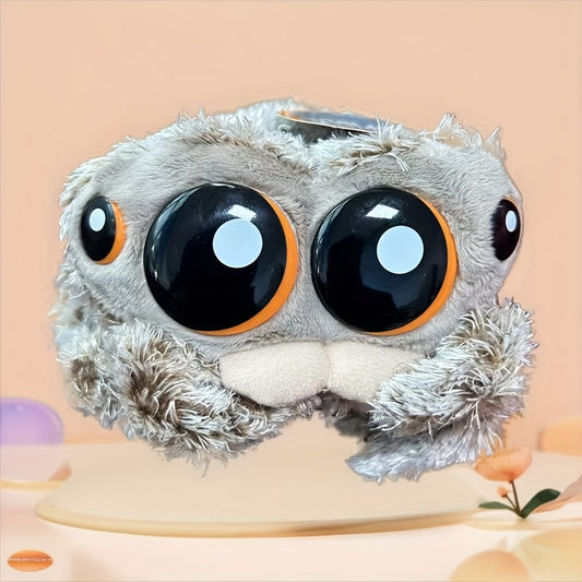 Adorable Spider Plush Toy Doll Soft Brown Stuffed Animal Large Eyes Perfect Gift