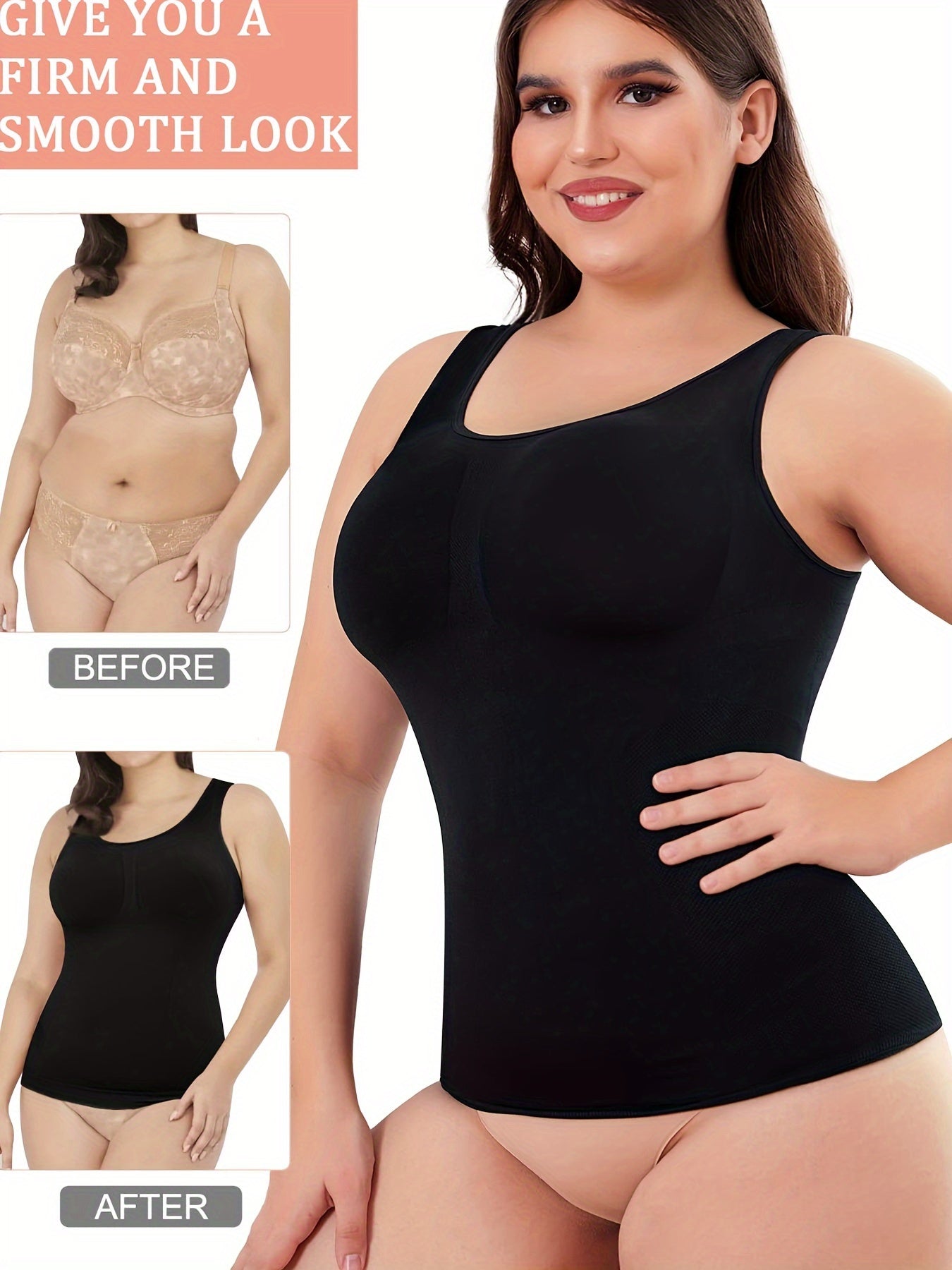Compression Seamless Body Shaper Tank Top Solid Sports Activewear