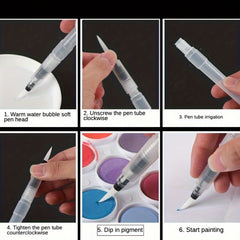 Watercolor Brushes & Solid Paint Set for Ages 14+
