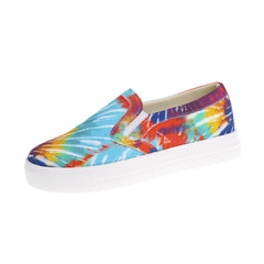 Women's Cartoon Print Canvas Loafers Lightweight Slip On Shoes