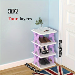 Narrow Stackable Shoe Rack for Bedroom Hallway Bathroom