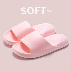 Minimalist Soft Solid Non Slip Bath Shoes Women's Home Slides