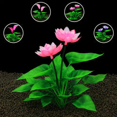 Plastic Aquatic Lotus Fish Tank Ornament