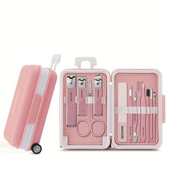 12pcs Nail Clipper Set With Case Manicure Tool For Travel Nail Cutter