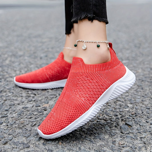 Women's Breathable Knit Sock Shoes Slip On Sports Shoes