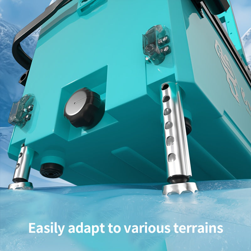 32L Fishing Tackle Box Seat Box Multifunctional with Wheels