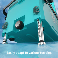 32L Fishing Tackle Box Seat Box Multifunctional with Wheels
