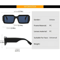 Oversized Square Sunglasses Women Vintage Thick Shades Unisex Big Sun Glass