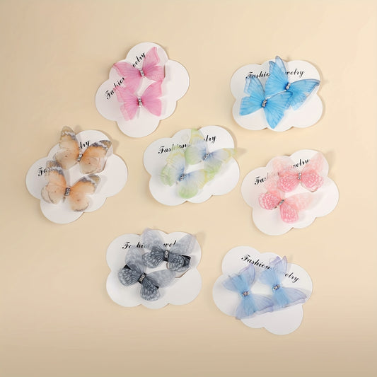 Butterfly Hairpin Princess Hair Clips for Baby Girls