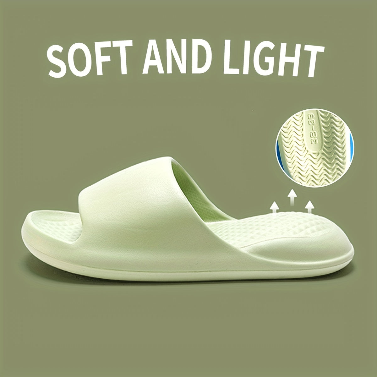 Minimalist Soft Solid Non Slip Bath Shoes Women's Home Slides